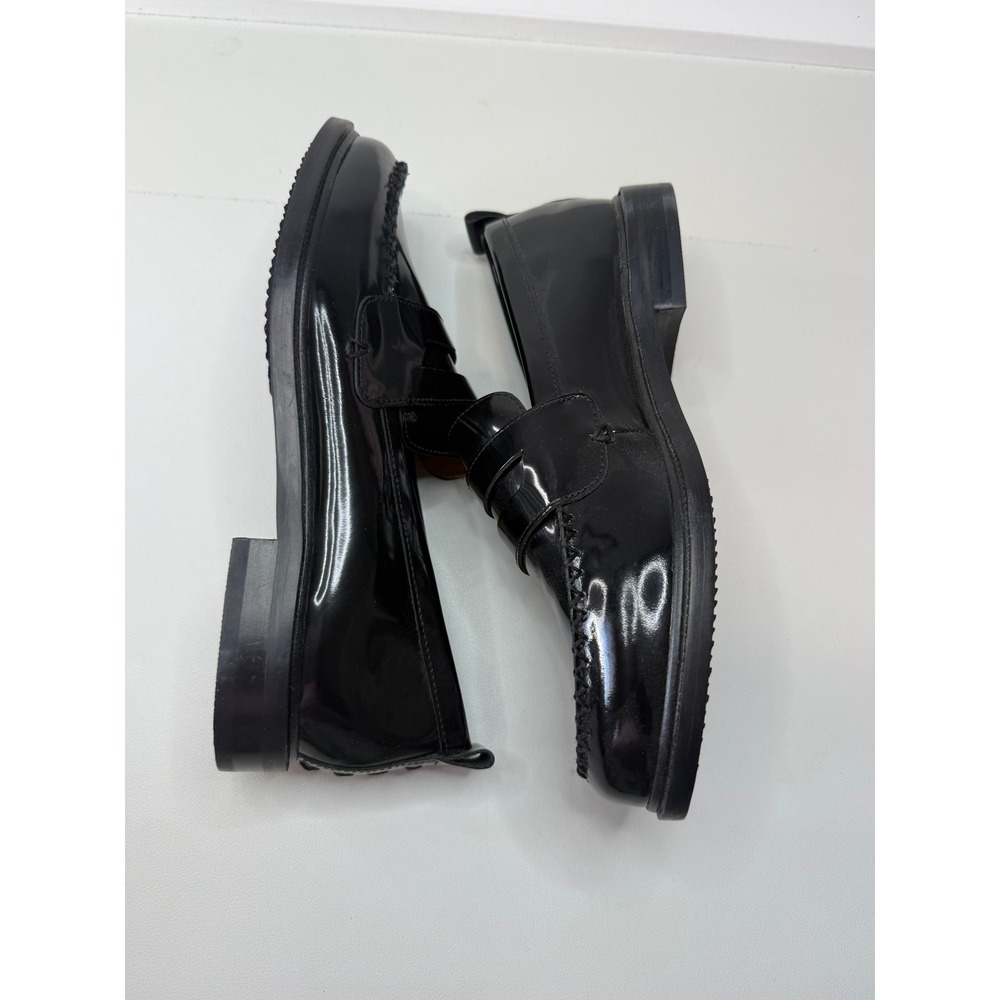 Kelsi Dagger Brooklyn Lenssb Patent Black Leather Penny Loafers Womens 9M NEW - Picture 7 of 8
